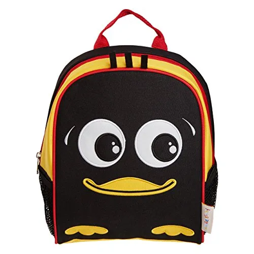 smileBaby Kinder Rucksack für den Kindergarten und Freizeit schwarzer Pinguin