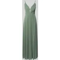 Vera Mont Damen Abendkleid mit Lurexfaden 34, Green/Silver - Elegantes Abendkleid mit Lurexfaden von Vera Mont, ärmellos und ideal für festliche Anlässe. Perfekte Passform für einen stilvollen Auftritt.