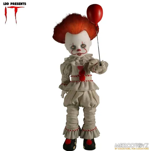 Mezco Living Dead Doll - Pennywise 2017 - Action- & Spielfiguren, detailgetreue Figur des ikonischen Horrorschurken, perfekt für Sammler und Fans des Genres.