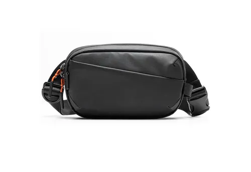 Inateck Gürteltasche Sling Bag - 1,5 Liter Bauchtasche für Reisen und Sport - Gürteltaschen, praktische 1,5 Liter Bauchtasche in Schwarz, ideal für Reisen, Sport und Wandern – leicht und komfortabel zu tragen.