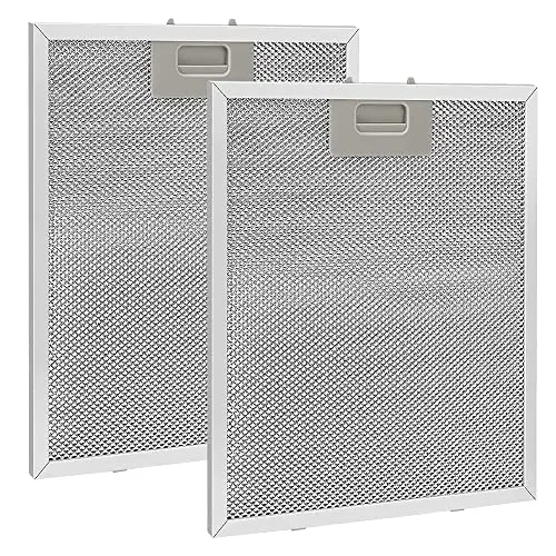 DAGORD 2 Stück Metallfettfilter für Dunstabzugshauben 320x260mm Filter Metall Ersatzfilter Aluminium-Fettfilter Austauschfilter Universal für Küchenabzugshauben