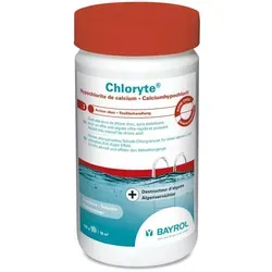 BAYROL Chloryte 1 kg - Reines Chlorgranulat für kristallklares Wasser - Chlor | Effektive Stoßbehandlung gegen grünes oder trübes Wasser, hochkonzentriert mit 70% Aktivchlor für sofortige Desinfektion ohne Isocyanursäure.
