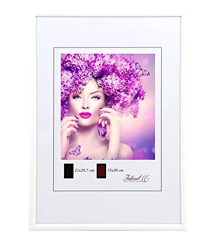 IDEAL TREND New Lifestyle Kunststoff Bilderrahmen Kunststoffrahmen Bildhalter Bildträger: Farbe: Weiß | Format: 30x45