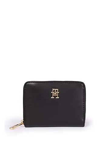 TOMMY HILFIGER Women's Small Wallet with Metal Monogram - Damen-Geldbörsen, stilvolles Design mit elegantem Metallmonogramm und praktischer Größe für den Alltag.