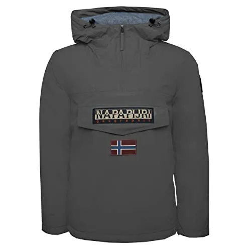 Napapijri Rainforest Winter 3 Anorak - Dunkelgrau - Funktionsjacke für Herren, wasserdicht und nachhaltig mit recycelter Wattierung für optimalen Wärmekomfort und Schutz bei Regen und Schnee.