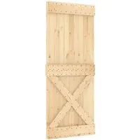 vidaXL Tür NARVIK 85 x 210 cm aus Massivkiefer in beige von vidaXL