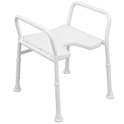 Russka Aluminium Duschhocker mit Armlehnen - Dusch- & Badehocker, stabil und leicht, mit Armlehnen für zusätzlichen Komfort, maximale Belastbarkeit bis 150 kg.