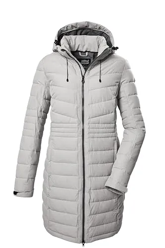 killtec Damen Steppmantel KOW 96 WMN QLTD CT - Funktionsjacke in Daunenoptik, winddicht und wasserabweisend, ideal für aktive Frauen, mit abzippbarer Kapuze und praktischen Taschen.
