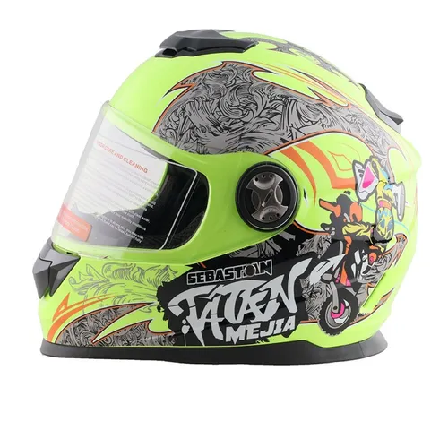 FunSport-Factory Kinderhelm XL - XL Kinderhelm für optimalen Schutz beim Motorradfahren, leicht und komfortabel für sichere Abenteuer.