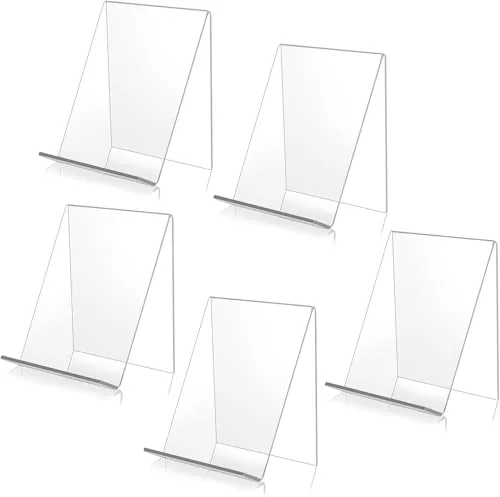 Lrocotanc 5 Stück Transparente Acryl Buchständer von Windfromort