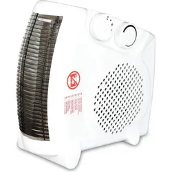 Elektrischer Heizlüfter 2000W weiß 2-Stufen 230V Heizstrahler Lüfter - Weiß