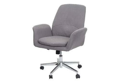 PROREGAL® Bürostuhl Bürostuhl 99x75x55cm Stoff/Textil mit Armlehne GrauLehnstuhl