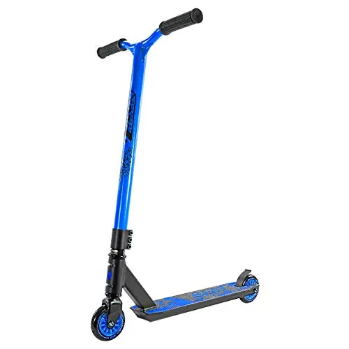 Best Sporting 30423 Stunt-Scooter schwarz blau - Roller / Kickboards mit 360-Grad-Lenkung für maximale Flexibilität, ideal für extreme Tricks und hohe Belastbarkeit – perfekt für junge Skater!