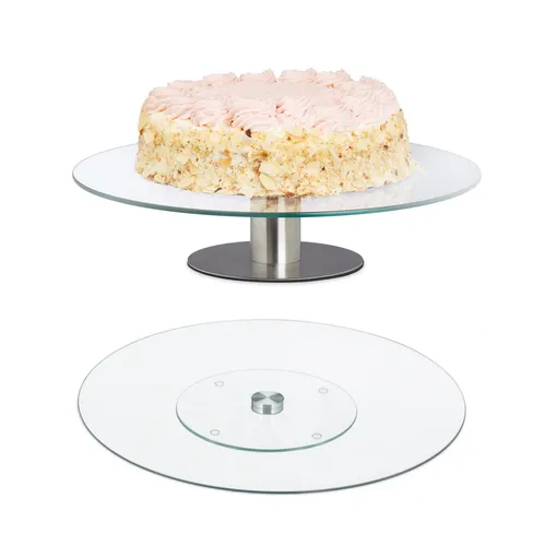 Tortenplatte Tortenständer drehbare Kuchenplatte Servierplatte Set rutschfest