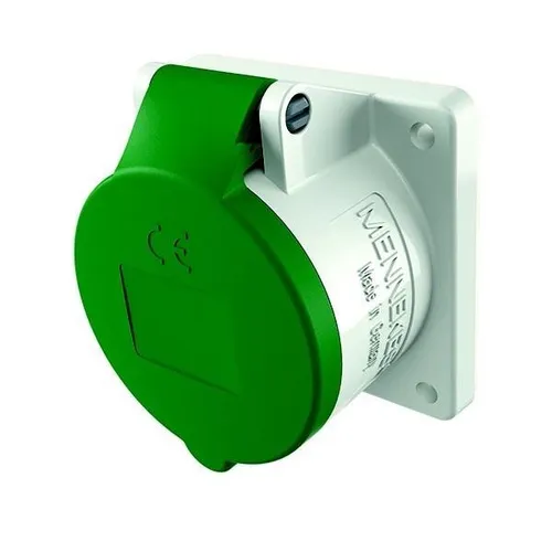 Mennekes (1671) TwinCONTACT Anbausteckdose in grün von Mennekes Anbaudose CEE-Anbausteckdosen