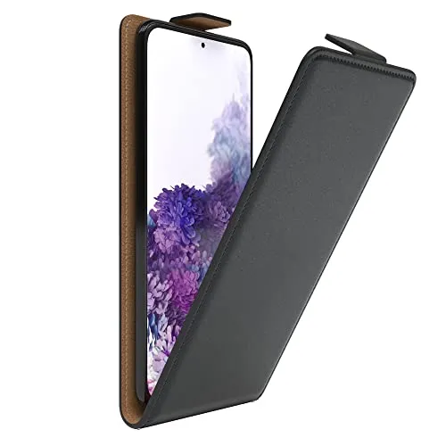 EAZY CASE Hülle kompatibel mit Samsung Galaxy S20 Flip Cover zum Aufklappen, Handyhülle aufklappbar, Schutzhülle, Flipcover, Flipcase, Flipstyle Case vertikal klappbar, aus Kunstleder, Schwarz