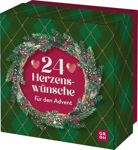 Herzenswünsche für den Advent: 24 Zettel mit weihnachtlichen Botschaften - Advent & Weihnachten Geschenkbücher: 24 liebevolle Zettel mit Weihnachtswünschen, perfekt zum Verschenken oder für einen selbstgemachten Adventskalender.