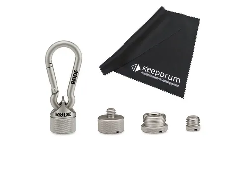 RØDE Rode Thread Adaptor mit Mikrofasertuch - Praktischer Gewindeadapter für Mikrofonzubehör, ermöglicht vielseitige Anschlussmöglichkeiten. Das Set kommt mit einem Mikrofasertuch zur Pflege Ihrer Ausrüstung. Ideal für professionelle Anwendungen.
