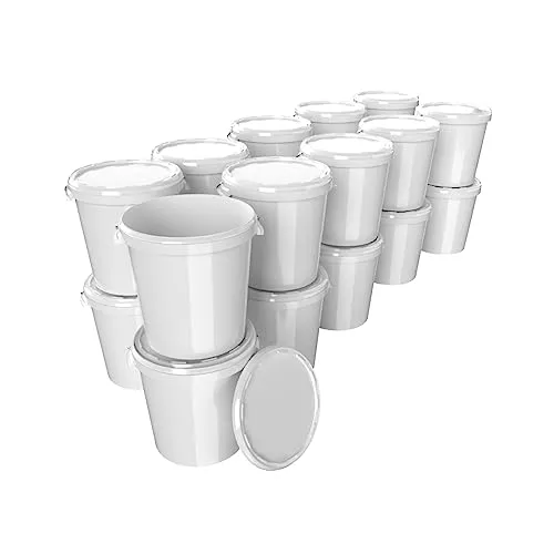 Eimer mit Deckel 30 Liter in weiß von FixedByU