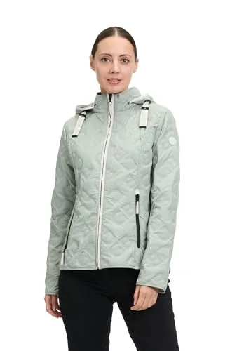 Gil Bret Damen Sommerjacke mit Kapuze Desert Sage, Größe 46 - Funktionsjacke mit leicht taillierter Passform und gemustertem Design, ideal für die Übergangszeit und stylisch kombinierbar.