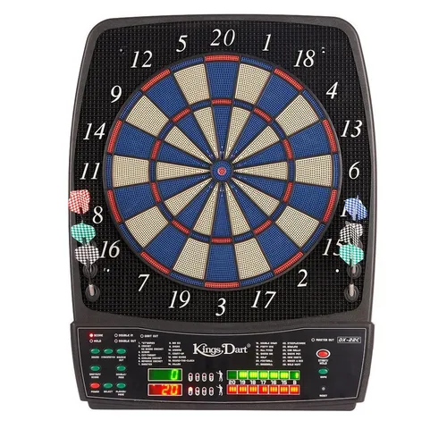 Kings Dart Elektronische Dartscheibe Profi mit 28 Spielvarianten