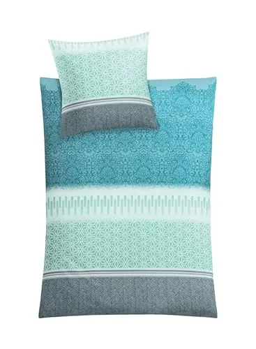 Kleine Wolke Bettwäsche Estrella, Mako-Satin 2-teilig - Bettwäsche-Set aus hochwertigem Mako-Satin, mit filigranen Mustern für ein stilvolles Schlafzimmer. Hautfreundlich, weich und pflegeleicht mit praktischen Reißverschlüssen.