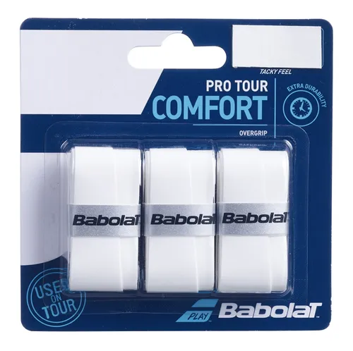 Babolat Overgrip Pro Tour (Komfort) 0.6mm weiss 3er von Babolat