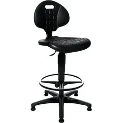 Topstar TEC 20 Counter Arbeitsdrehstuhl ohne Armlehnen - Bürostuhl ohne Armlehnen, höhenverstellbar mit Sicherheitsgasfeder, max. Belastbarkeit 110 kg, ideal für ergonomisches Sitzen im Büro.