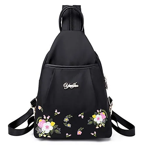 Jywmsc Damen Stilvoll Nylon Leicht Rucksack Damen Rucksackhandtaschen Schultertasche Draussen Brusttasche
