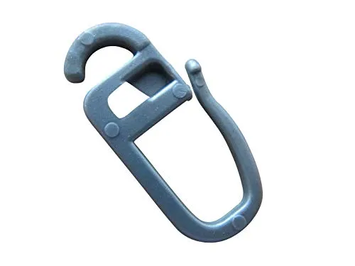 rewagi Überklipshaken für Flachringe, Gardinenhaken, Vorhänge - Chrom matt (25 Stück)