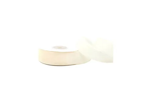 Creativery Samtband, Samtband 25mm x 5m Rolle Ivory / Elfenbein