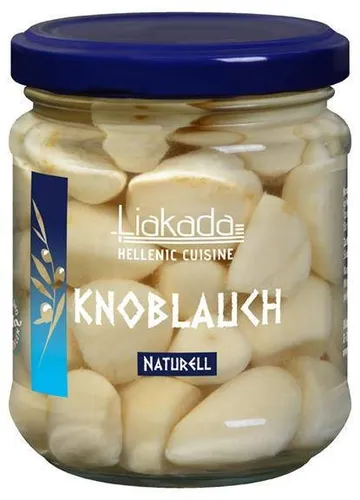 Liakada Knoblauch naturell in Lake, 120 g Glas, vegan und glutenfrei