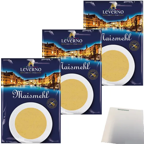Leverno Maismehl 3er Pack 3x1000g Packung usy Block