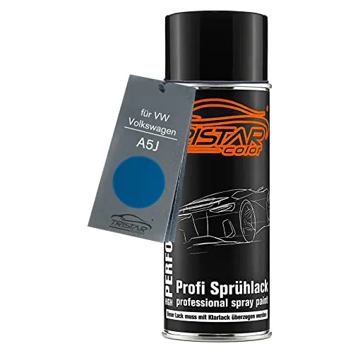 TRISTARcolor Autolack Spraydose für VW/Volkswagen A5J Pacific Blue Metallic Basislack Sprühdose 400ml