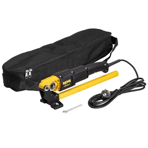 REMS elektr. Rohrabschneider Typ Nano Basic-Pack VA 12-28 844010 R220 - Installateurwerkzeuge, leistungsstarker elektrischer Rohrschneider für präzise Schnitte von 12 bis 28 mm Durchmesser, ideal für Profis.