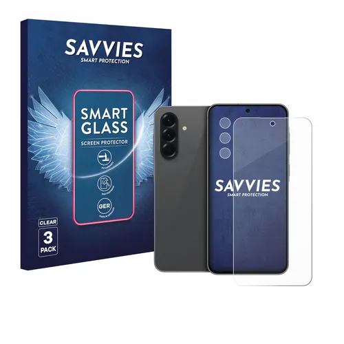 3x Savvies Schutzglas für Samsung Galaxy A56 5G (Display+Kamera) Panzer Folie