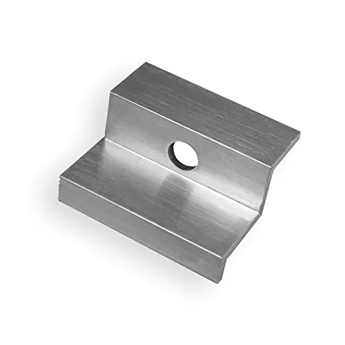 Sunex Aluminium Solar Endklemme PV Solarpanelen Befestigung Photovoltaik Randklemme Montageschiene Zubehör für Modulhöhe 40mm Solarmodul halterung Klemme zur Montage von Aluminiumprofilen Alu-Grau