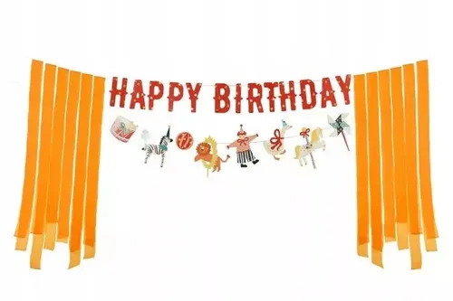 BANER HAPPY BIRTHDAY CYRK 275 CM CYRKOWY GIRLANDA URODZINY URODZIN 5904555070226