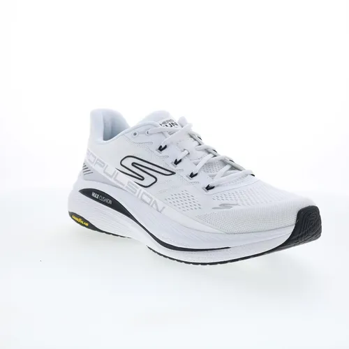 Skechers Max Cushioning Propulsion Herren Weiß Leinwand Sportschuh