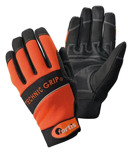 Fortis Handschuh TechnicGrip Größe 10 orange / schwarz - (VPE: 1 Paar)