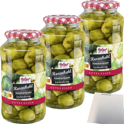 Hofgut Rosenkohl 3er Pack 3x720ml Glas usy Block
