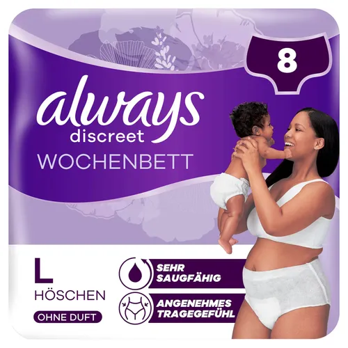 always Discreet Inkontinenz Wochenbett Höschen L