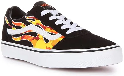 Vans Ward Sneaker, Flame Camo Black/White, 36 EU von Vans