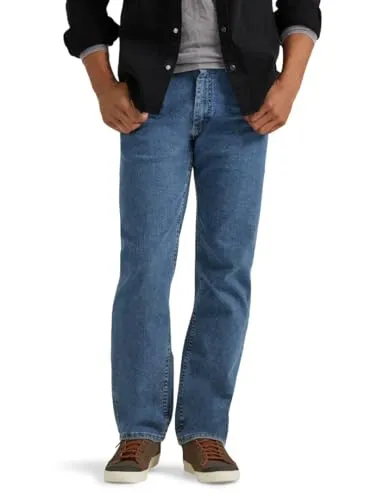 Wrangler Authentics Jeanshose, für Herren, reguläre Passform, Bequeme, elastische Taille, Hell, Stonewashed, 46W / 32L