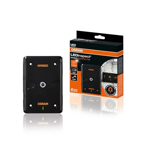 OSRAM LEDinspect SINGLE CHARGE PAD - Kabelloses Ladepad mit Daisy Chain Funktion - Beleuchtung: Kabelloses Einzel-Ladepad mit starken Magneten für einfache Montage, USB-A-Ausgang und Daisy Chain Funktion zum gleichzeitigen Laden mehrerer Lampen.