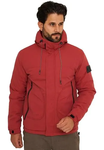 Soulstar Herren Steppjacke mit Kapuze - Funktionsjacke für den Übergang, winddicht und mit praktischen Taschen ausgestattet – ideal für Outdoor-Aktivitäten und Freizeit.