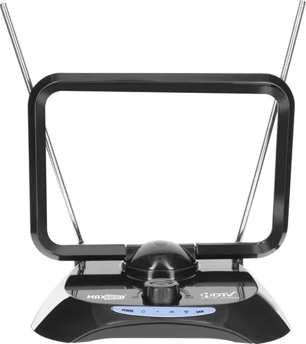 Max excell, Rechteck-HDTV-Antenne 38 dBi DVB-T/T2, extra stark, Schwarz