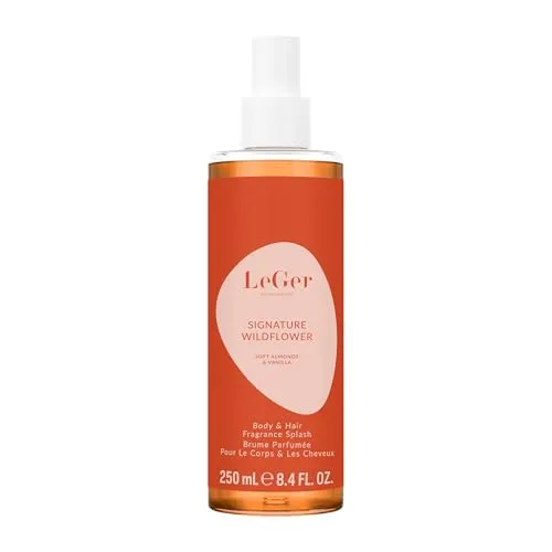 LeGer Signature Wildflower Body Splash für Sie, auffälliger, raffiniert-femininer Amber-Duft mit Pfirsich, Ylang Ylang & Vanille, 250ml