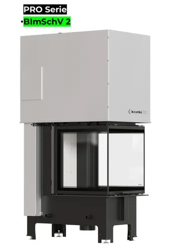 Kamineinsatz KRATKI REGNOR 500/500 7 kW - Moderne 3-Seiten-Glas-Kaminlösung für stilvolles Wohnen, effizient mit 7 kW Heizleistung und 80% Wirkungsgrad - ideal für Ihr Wohnzimmer.