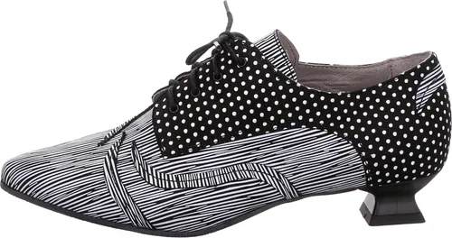 Simen Damen Pumps 0887A Hochfrontpumps Schnürer Leder Schwarz Weiß, Größe 41 - Damen-Pumps in klassischem Design, aus hochwertigem Leder gefertigt, mit bequemer Absatzhöhe von 30 mm für stundenlangen Tragekomfort.
